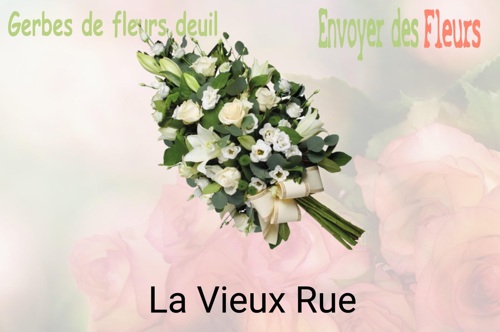 Gerbe de fleurs de deuil livrée à La Vieux-Rue